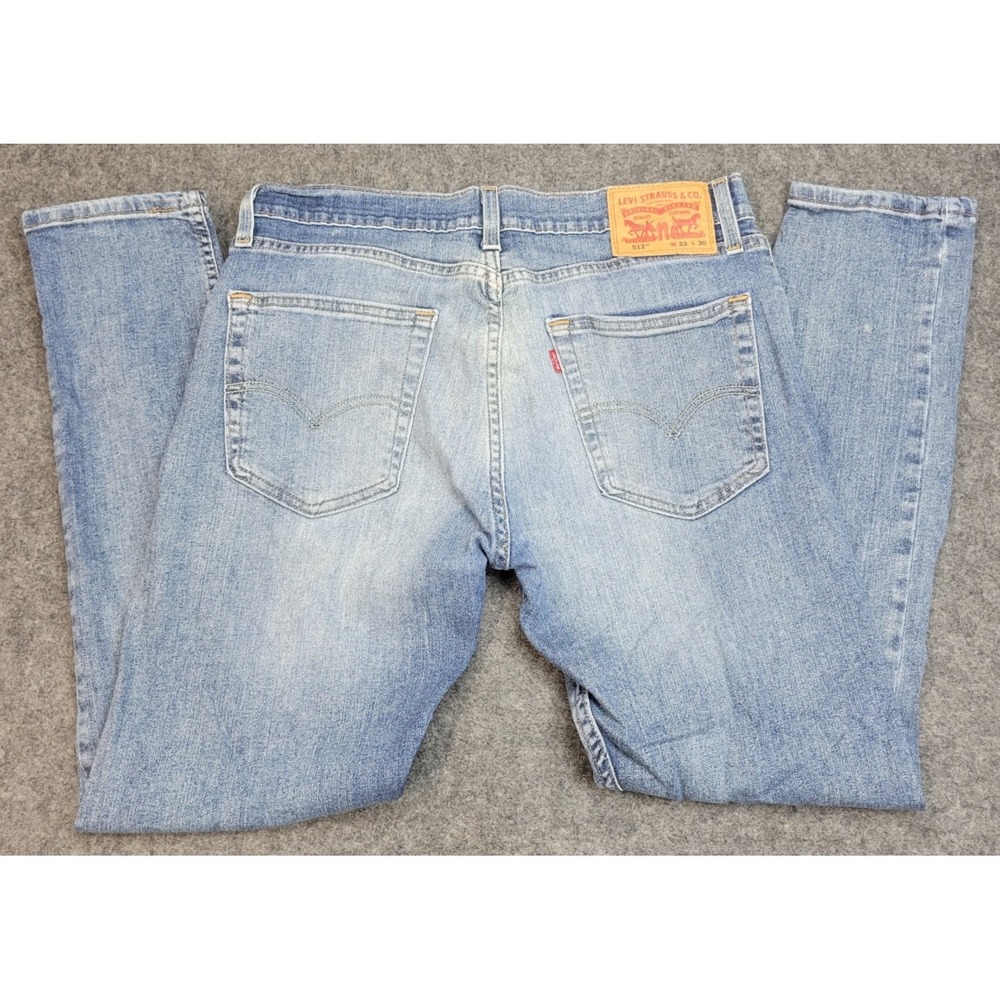 Levis 512 Jeans Mens 33x30 Blue Denim Red Tab Y2k Streetwear Festival Americana